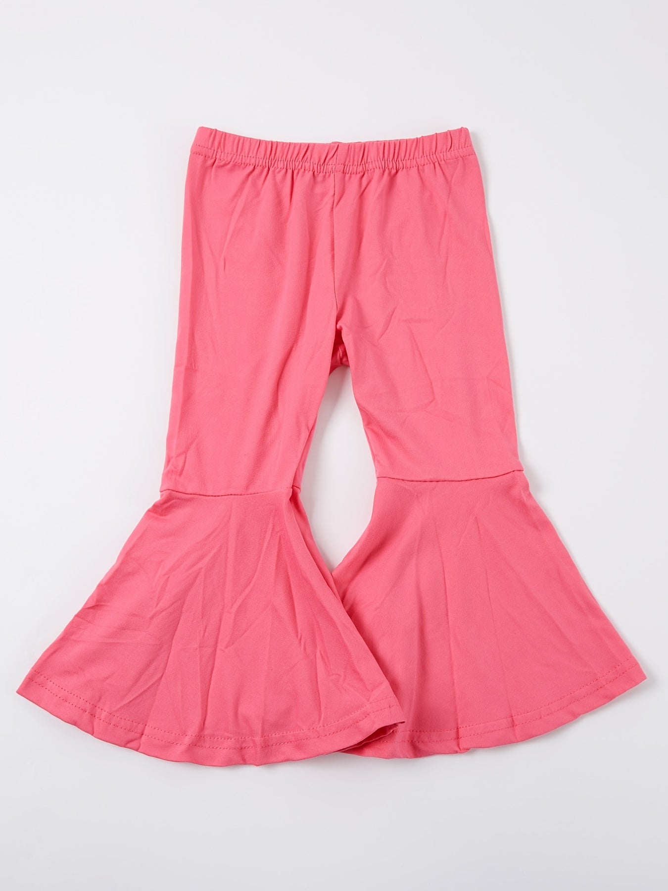 Girls' High-Waisted Flared Pants - Stretchy Bell-Bottoms, Non-Belted Waist, for Dance, Everyday & Formal Events - Spring/Fall Pants for Girls - Easy-Care Outfit, Dance Attire, Non belted Design, Comfortable Fit, Perfect for O -