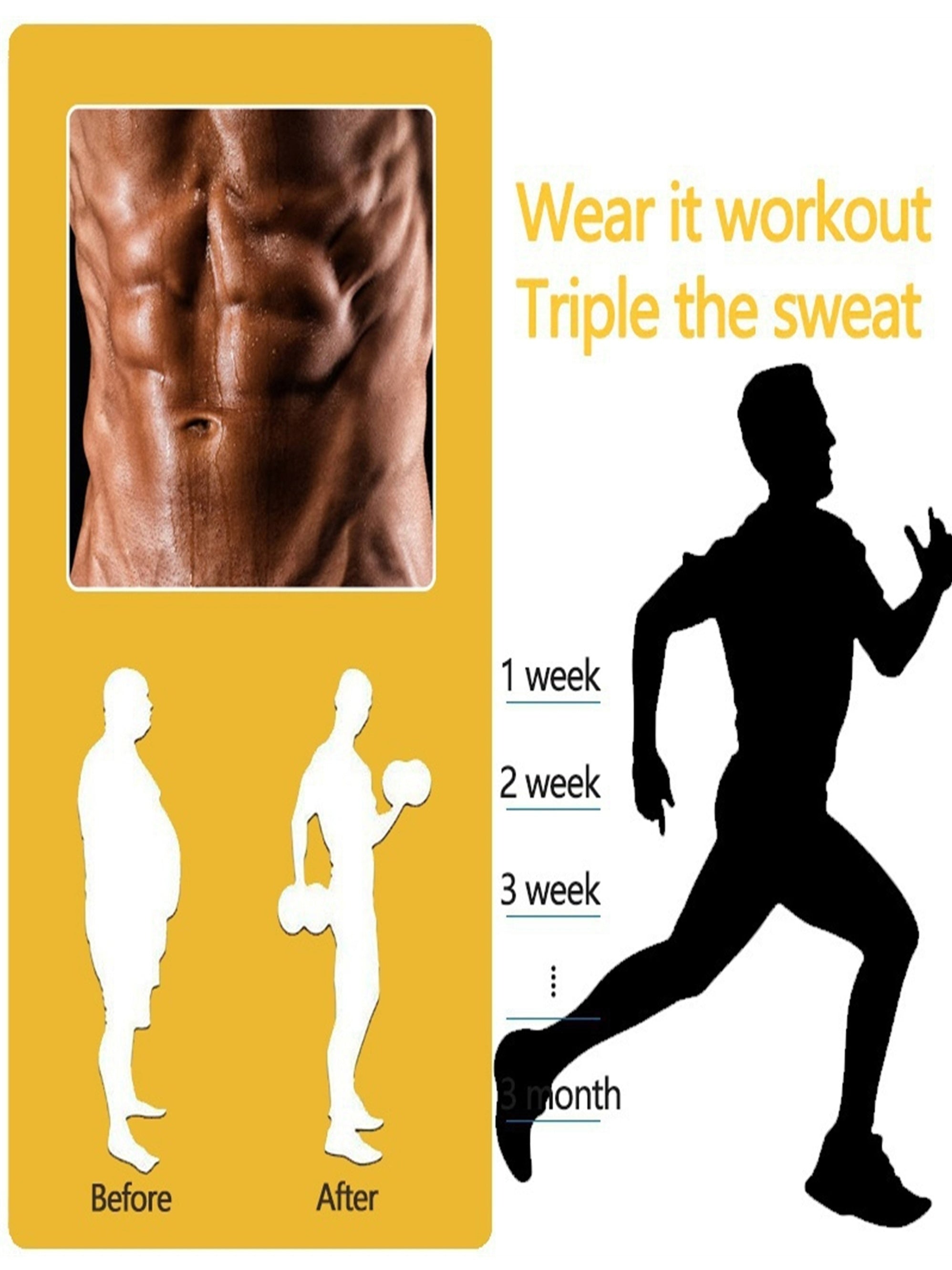 Optimize your workout with this men's adjustable compression tank top and waist trainer set! -