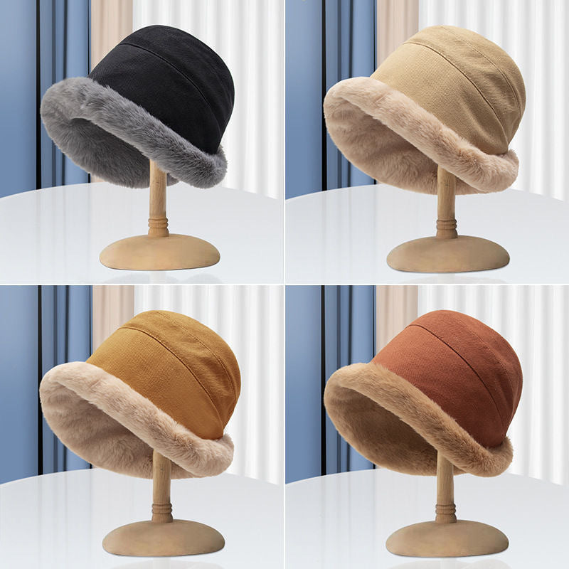 Stay warm and cozy in style with this winter thermal bucket hat! -