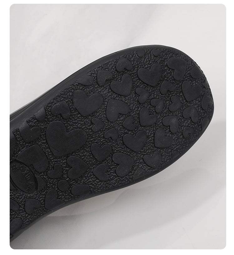 Girls' Black Mary Jane Shoes with Bow Detail - Non-Slip Synthetic Faux, Ideal for Performances & School Uniforms -
