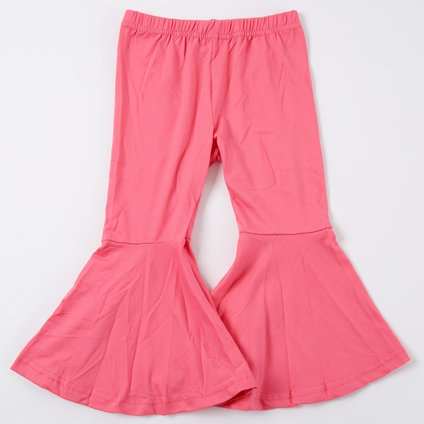 Girls' High-Waisted Flared Pants - Stretchy Bell-Bottoms, Non-Belted Waist, for Dance, Everyday & Formal Events - Spring/Fall Pants for Girls - Easy-Care Outfit, Dance Attire, Non belted Design, Comfortable Fit, Perfect for O -