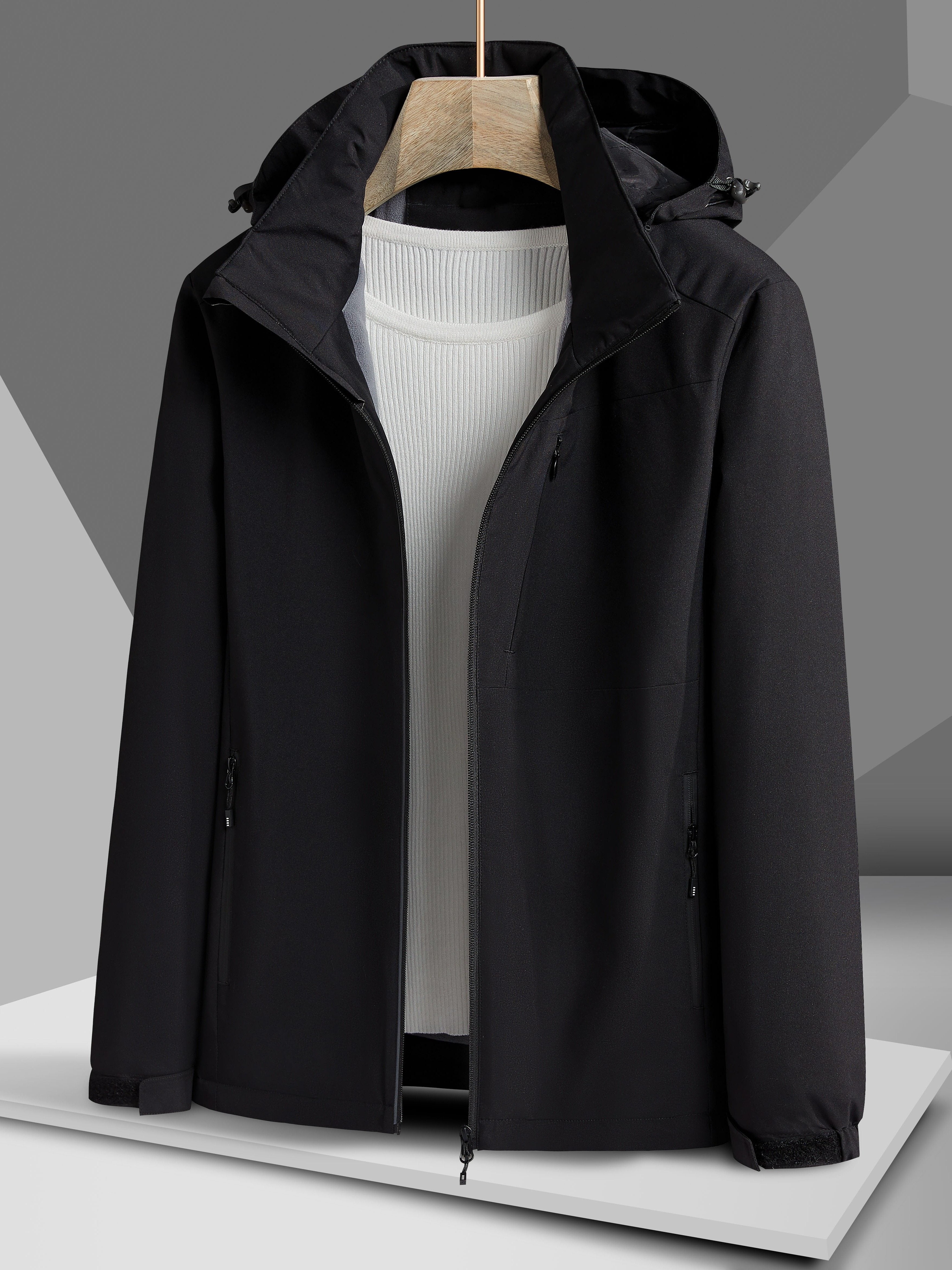 Women's Autumn and Winter Outdoor Sports Casual Warm Fleece Lined Windproof Stand Collar Jacket -