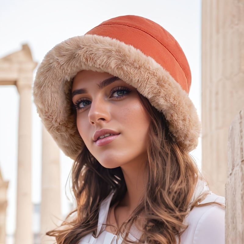 Stay warm and cozy in style with this winter thermal bucket hat! -