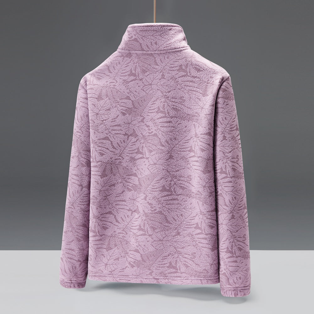 Women's Autumn and Winter Fleece Jacket, Stand Collar Cardigan, Thick Insulated Mink Fleece Outdoor Jacket Sweatshirt, Cold Weather Jacket, Outdoor Wear, Cozy Winter Top, Fleece Cardigan, Women's Cardigan, Long Sleeve Top, Ca -