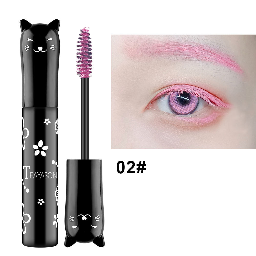 Mascara Long-Lasting Thick Eyelash Smudge-Proof Waterproof Quick-Drying Eyeliner Makeup Gift For Women Contains Plant Squalane Formula -