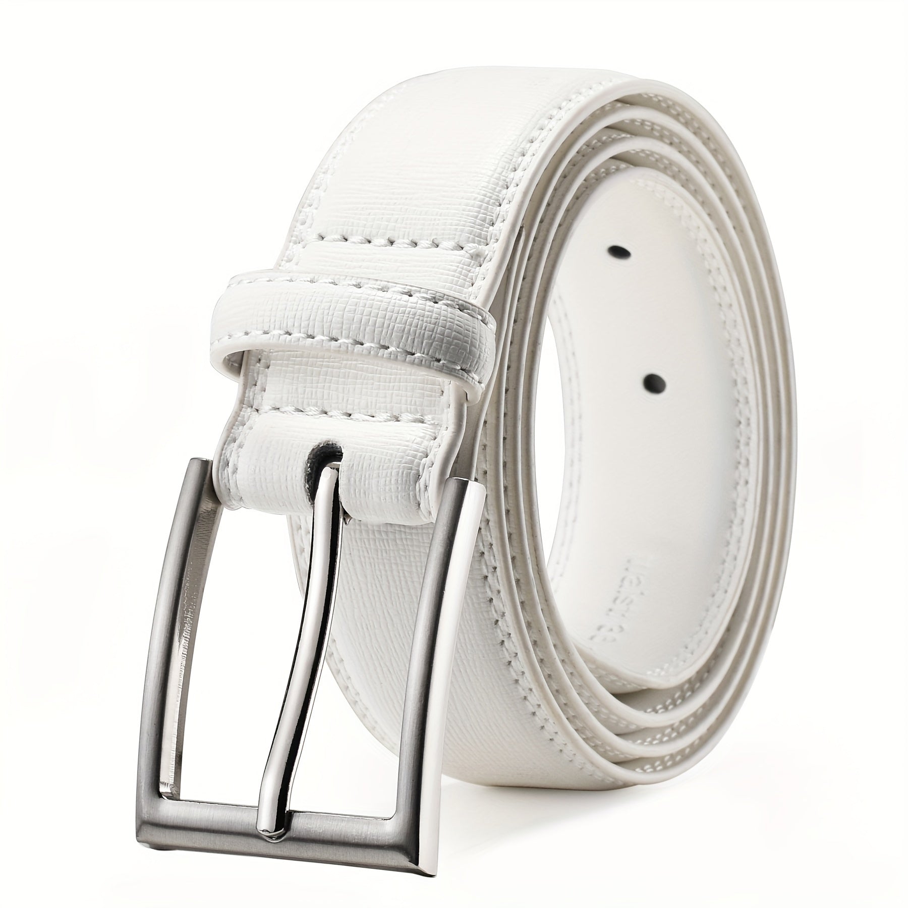 Men's Leather Belt, Fashion & Classic Casual Belt with Single Prong Buckle for Jeans, Pants, Work And Business, Gift for Dad & Husband -