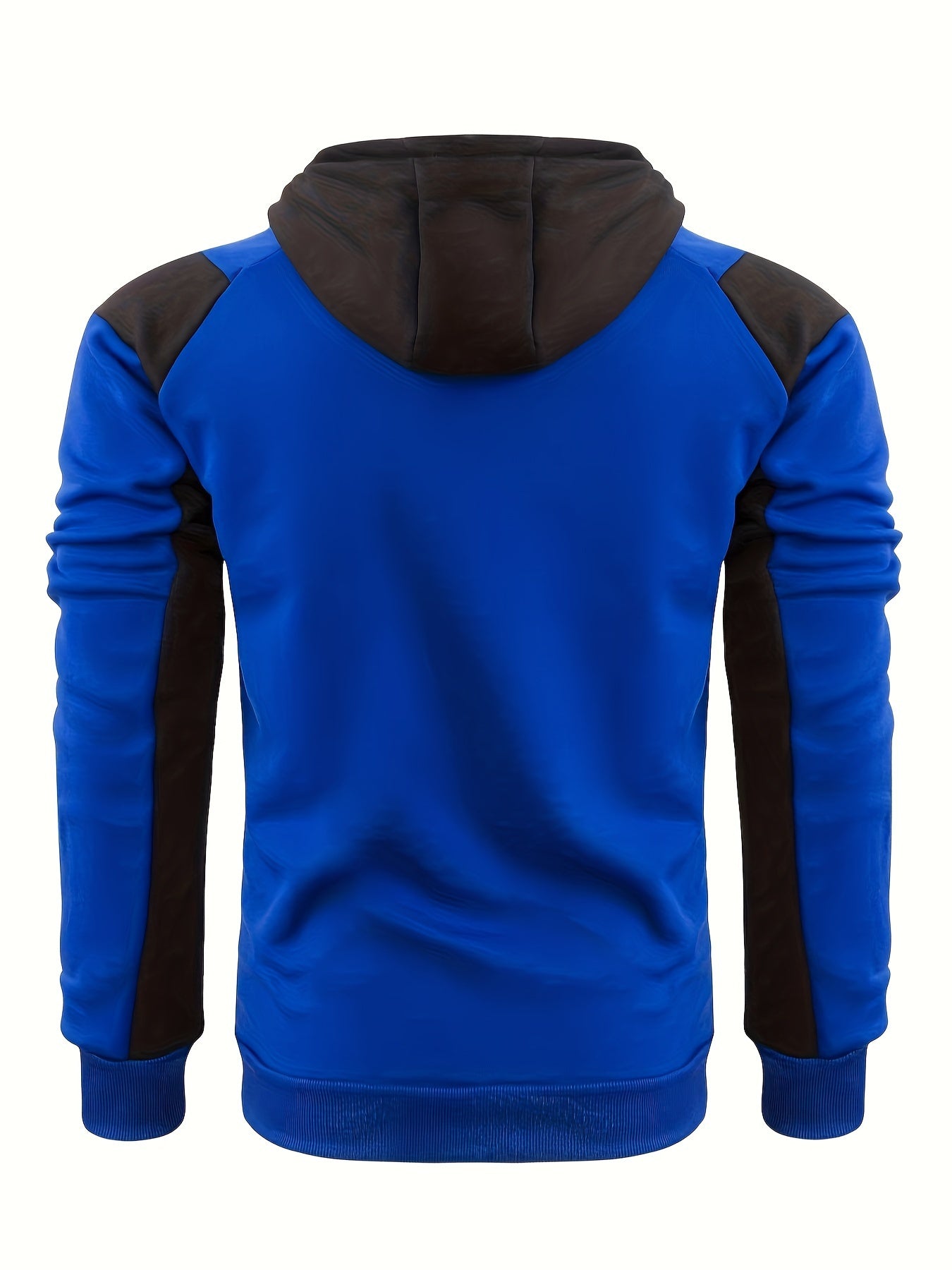 Men's Casual Color Block Zip Up Jacket With Hood - Varsity Style - Soft Fleece Lining - Perfect for Fall/Winter - Ideal Gift for Teenagers & Young Adults -
