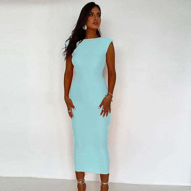 Elegant Backless Maxi Dress -