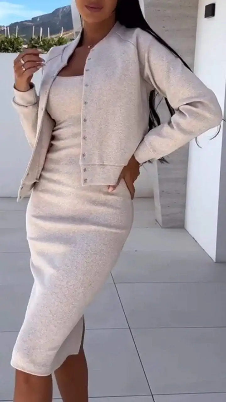 Cardigan Two Piece Set -