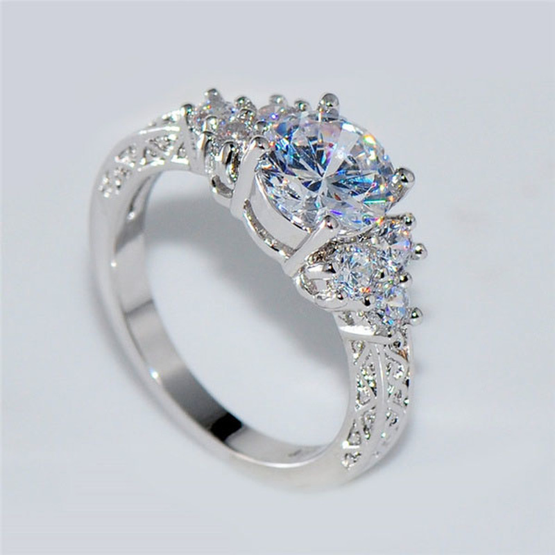 Exquisite Fashion Silver Color Engagement Rings -