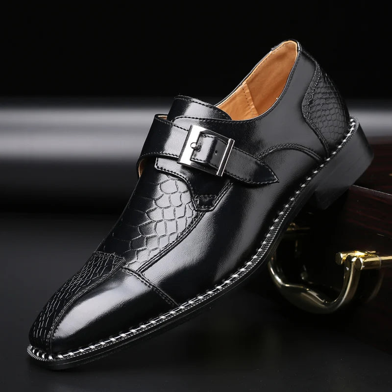 Italian Loafers for Men - Leather Slip-On Dress Shoes -