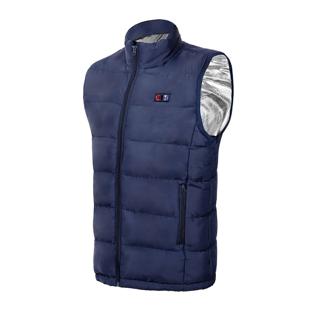 Stay warm and comfortable in cold weather with this electric heated jacket. With 9 heated vest zones and a unisex design, this heated sportswear is perfect for both men and women to stay cozy during outdoor activities in chilly conditions. -
