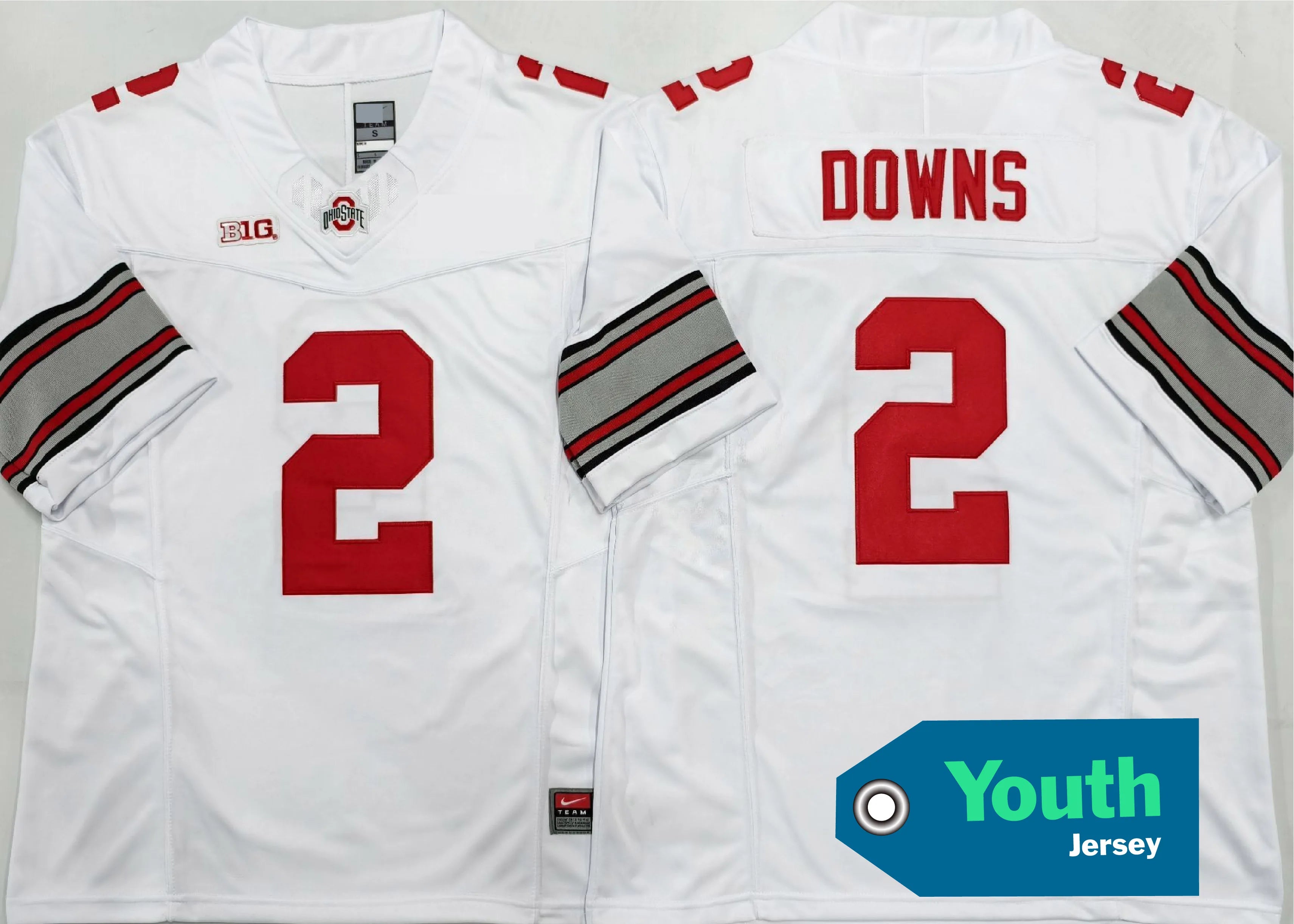 Youth Jerseys College American Football Ohio State 10#Sayin 2#DOWNS 4#SMITH 1#JUDKINS 7#STROUD Stitched Jerseys -