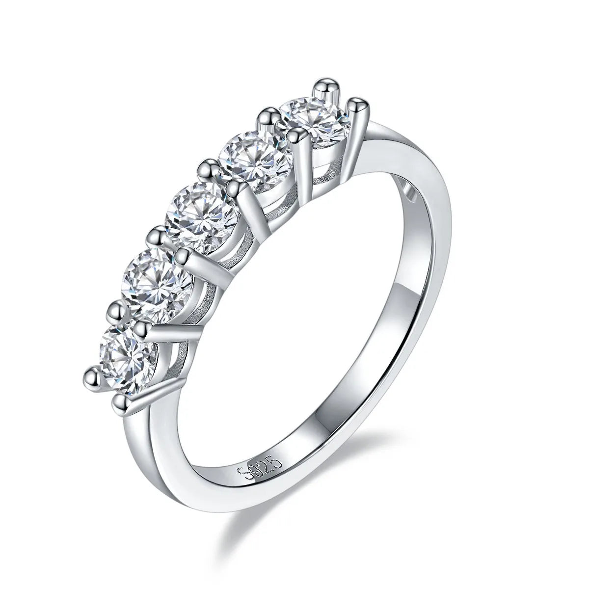 7-Stone 3mm D Color Moissanite Eternity Band -