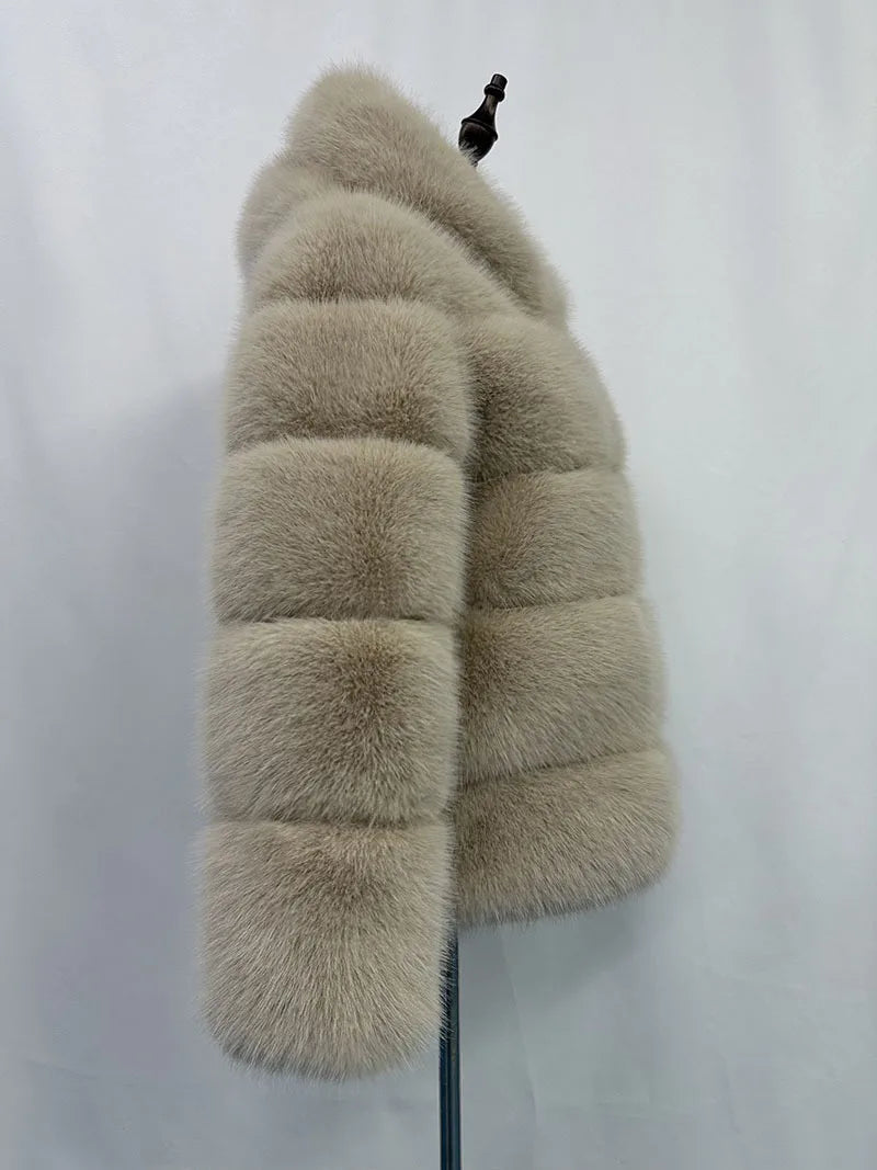 Fox Fur With Hood -