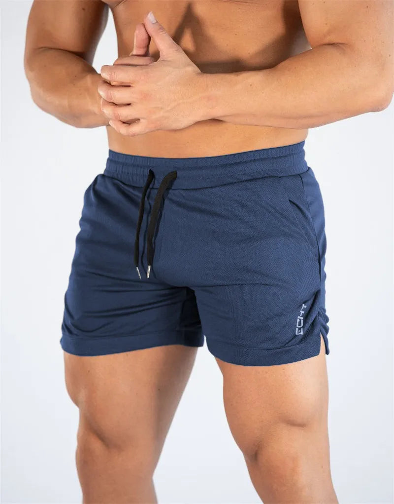 GITF Mens Gym Training Shorts Men Sports Casual Clothing Fitness Workout Running Grid quick-drying compression Shorts Athletics -