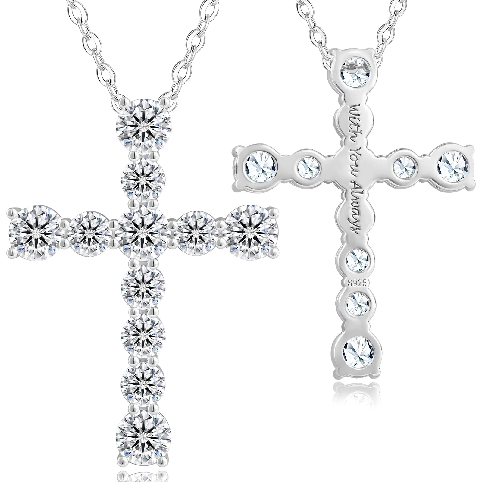 1.4ct Moissanite Diamond Cross -