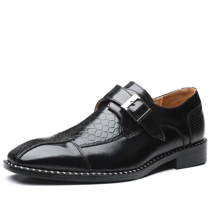 Italian Loafers for Men - Leather Slip-On Dress Shoes -