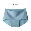 Wholesale Woman Ice Silk Panty Solid Mid-waist Seamless Laser Cut Not-trace Panty Underwear One-piece Traceless Panties -