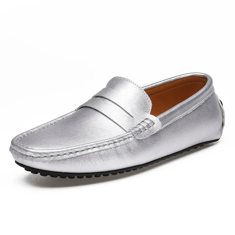 Leather Mocassines Slip Men's Shoes -