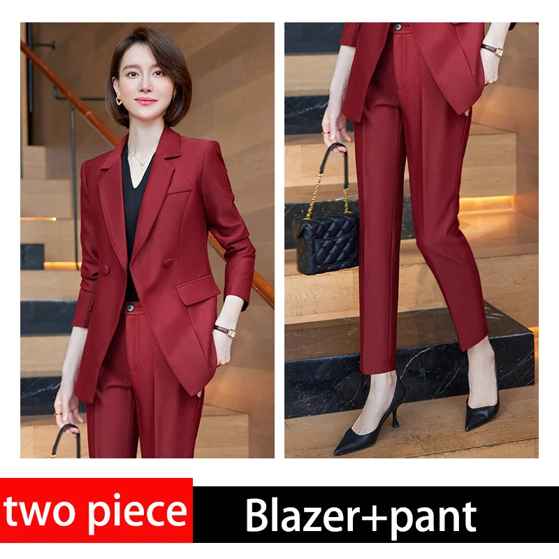 Lady Formal Trouser Office Business Pants Wear Woman Suit -