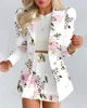 Women Formal Long Sleeve Blazers & Skirt Set -