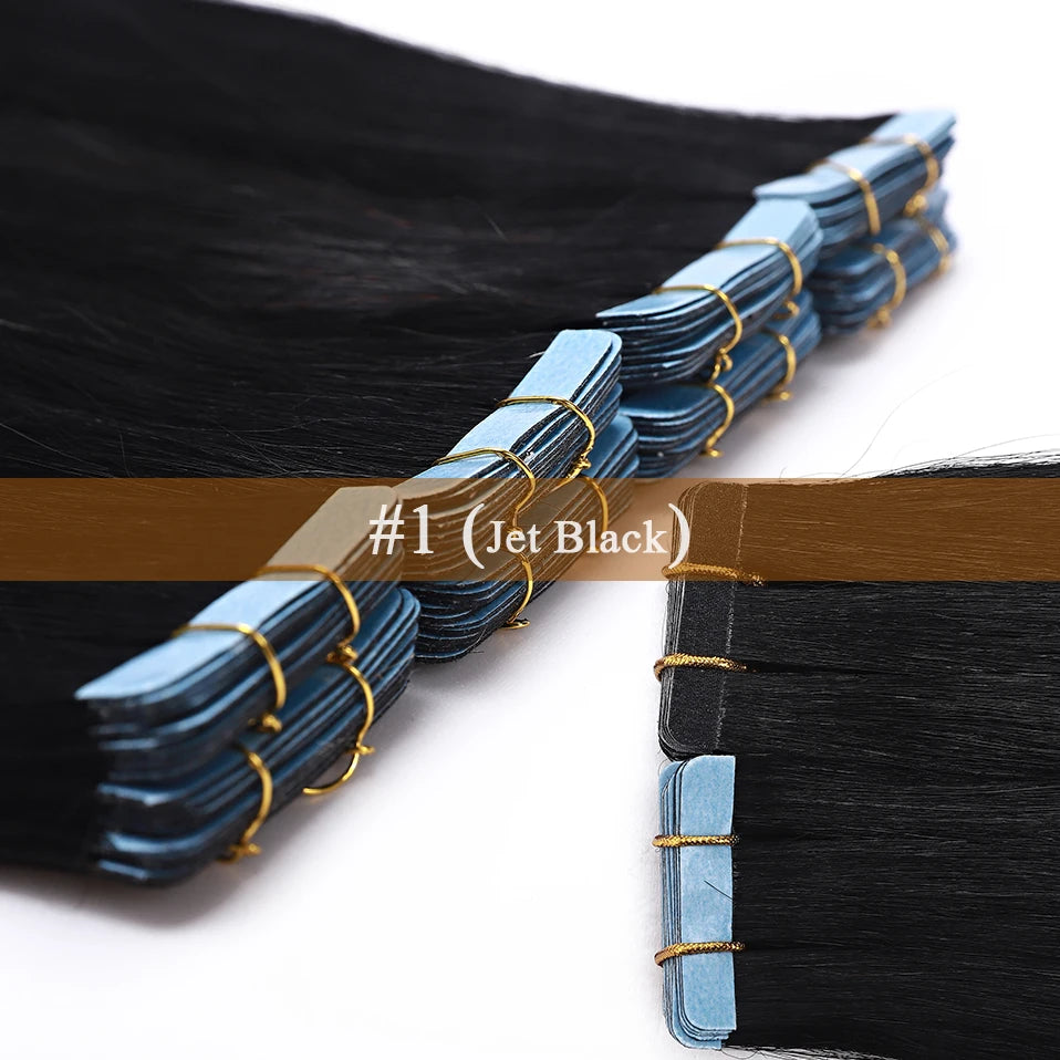 S-noilite Tape In Human Hair Extensions 2.5g/pc Straight Glue In Real Hair Extensions Human Hair Seamless Invisible Double Sides -