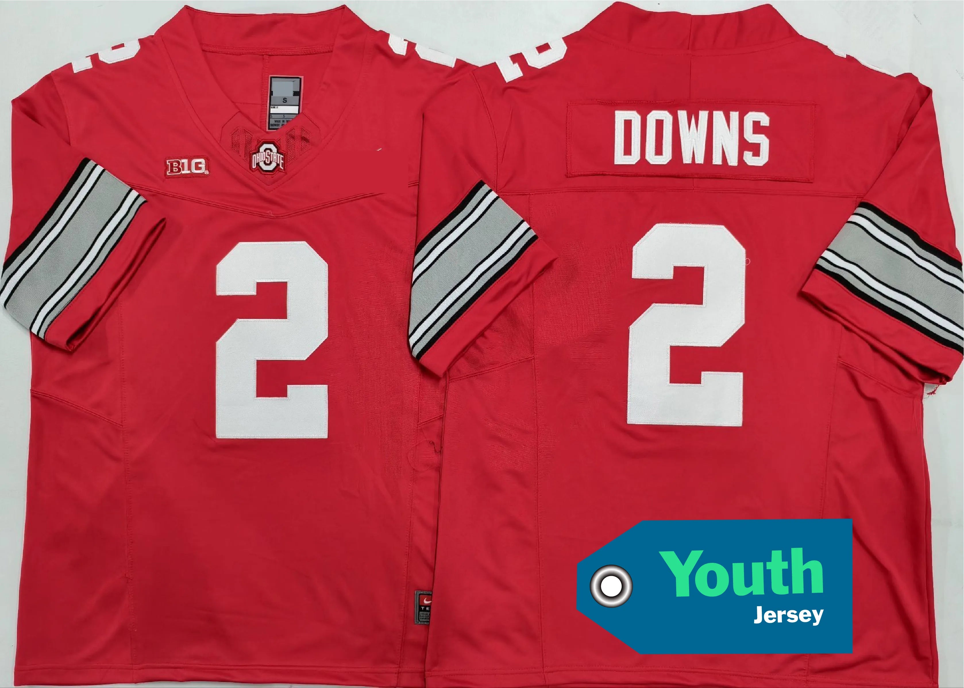 Youth Jerseys College American Football Ohio State 10#Sayin 2#DOWNS 4#SMITH 1#JUDKINS 7#STROUD Stitched Jerseys -