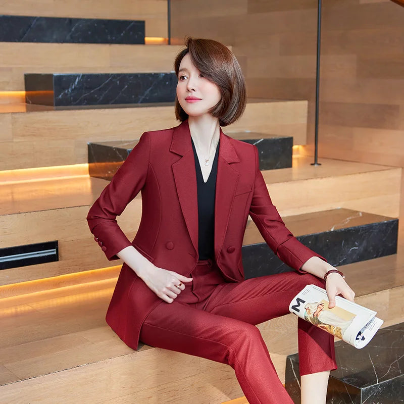 Lady Formal Trouser Office Business Pants Wear Woman Suit -