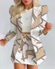 Women Formal Long Sleeve Blazers & Skirt Set -