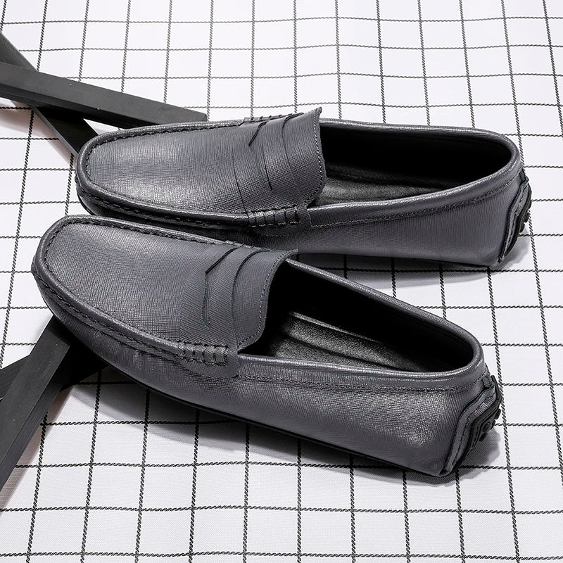 Leather Mocassines Slip Men's Shoes -