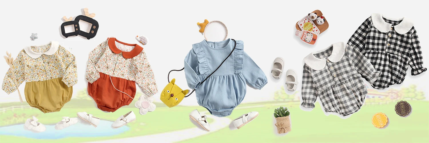 Keep your baby boy comfy and stylish with these cotton long sleeve rompers—perfect for toddlers aged 0-1 year! -