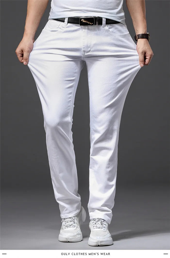 Men White Jeans Slim Fit -