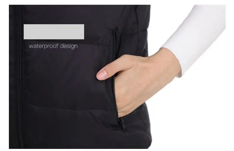 Stay warm and comfortable in cold weather with this electric heated jacket. With 9 heated vest zones and a unisex design, this heated sportswear is perfect for both men and women to stay cozy during outdoor activities in chilly conditions. -