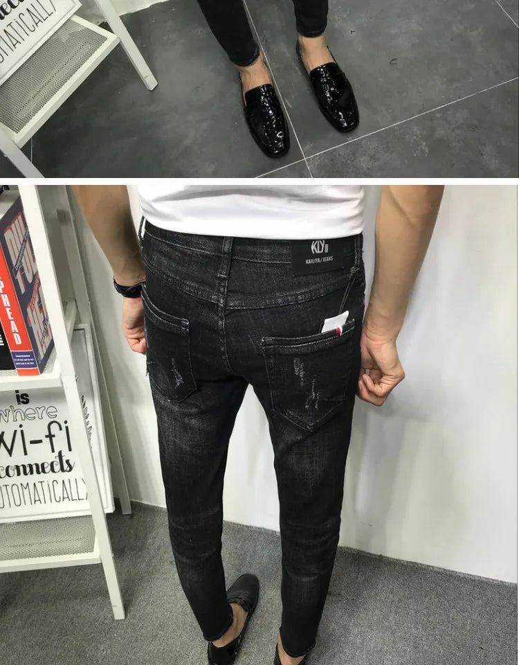 Mens Jeans Slim Fit Skinny -
