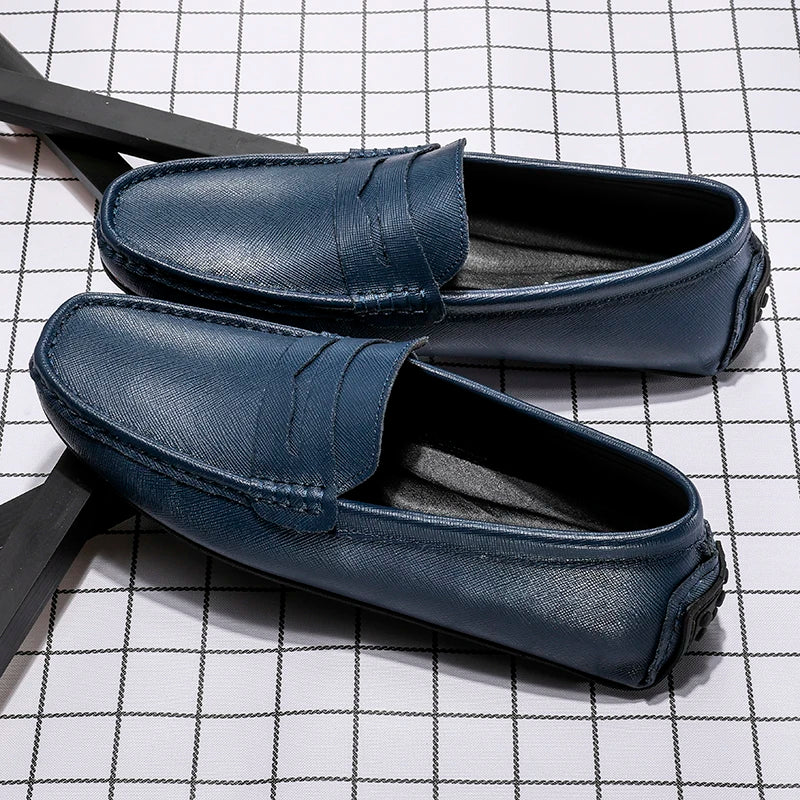 Leather Mocassines Slip Men's Shoes -