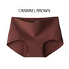 Wholesale Woman Ice Silk Panty Solid Mid-waist Seamless Laser Cut Not-trace Panty Underwear One-piece Traceless Panties -