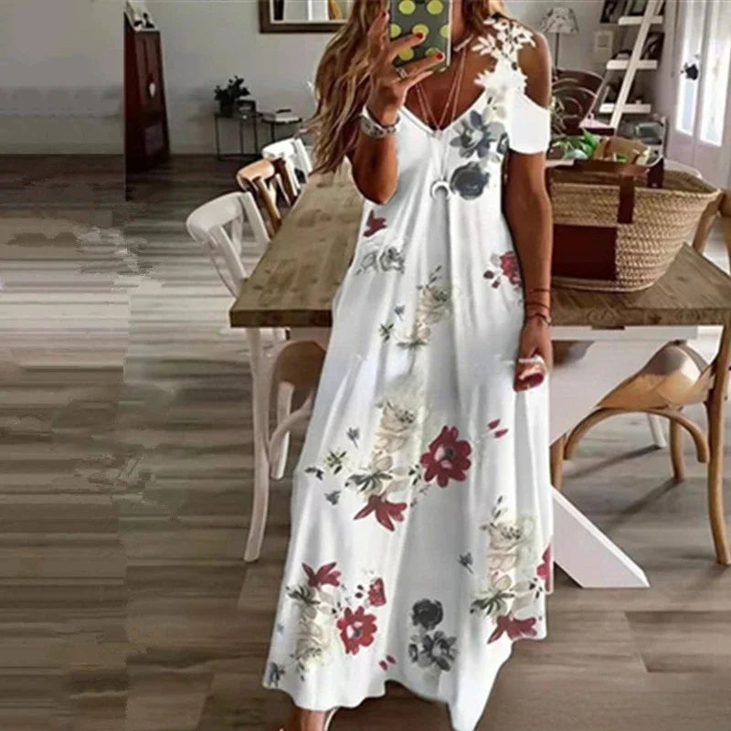 White Lace Sleeveless Dress -