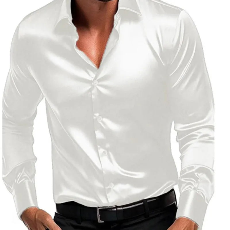 Men's Satin Silk Shirts -