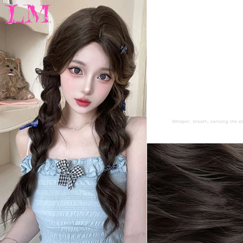 Elevate your style with this 38-inch long ombre brown, red, and blonde highlight straight lace front wig. Perfect for a chic and trendy look, this wig offers versatility and glamour for various occasions. -