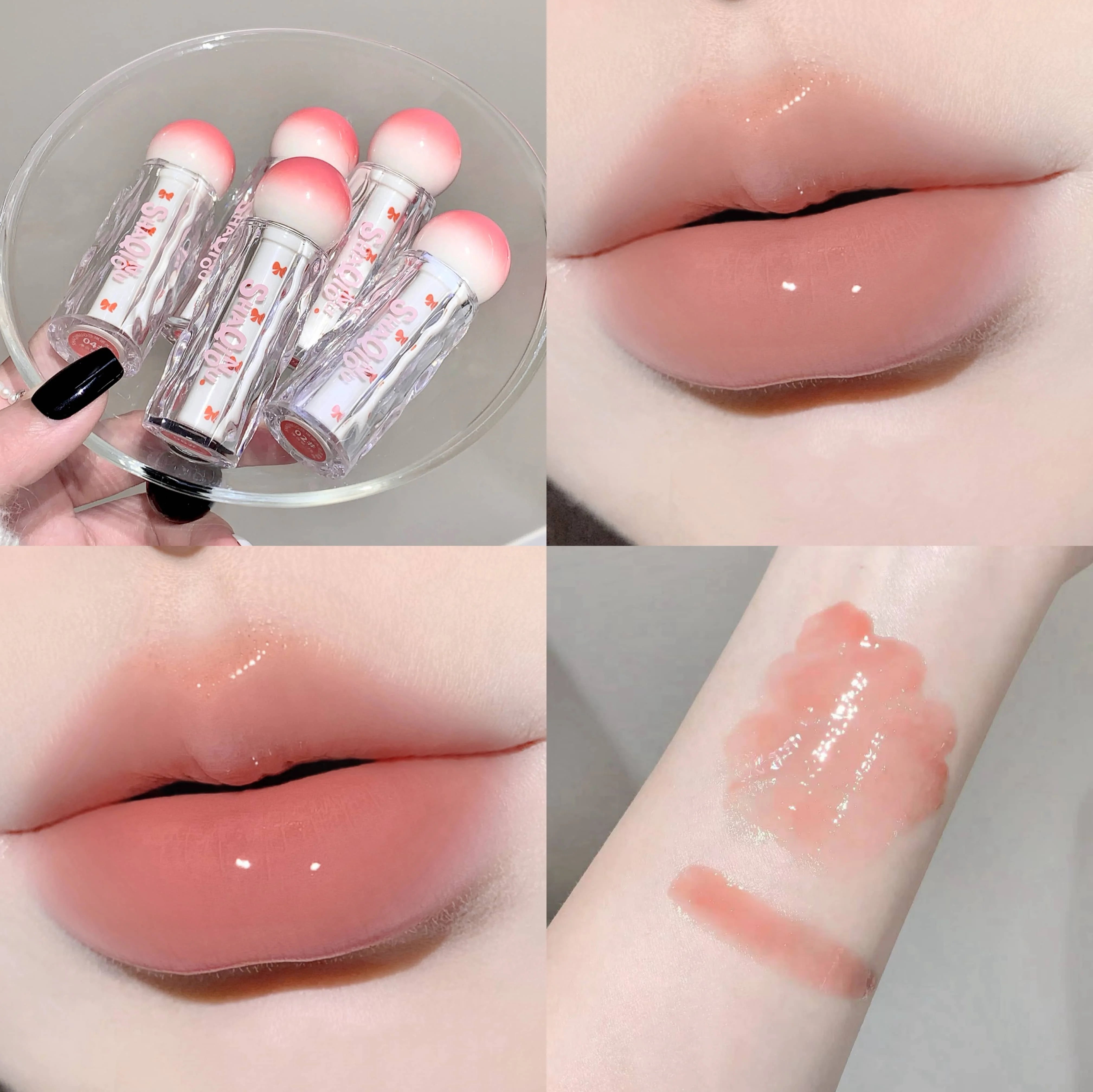 SHAQINUO Watery Lip Gloss Moisturizing Mirror Water Gloss Long-lasting Clear and Tender Lipstick Lip Gloss -