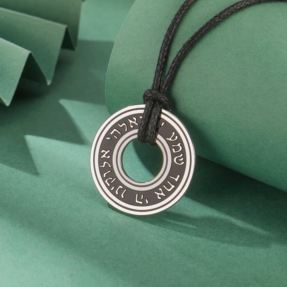 LIKGREAT Jewish Shema Hebrew Necklace for Women Men -