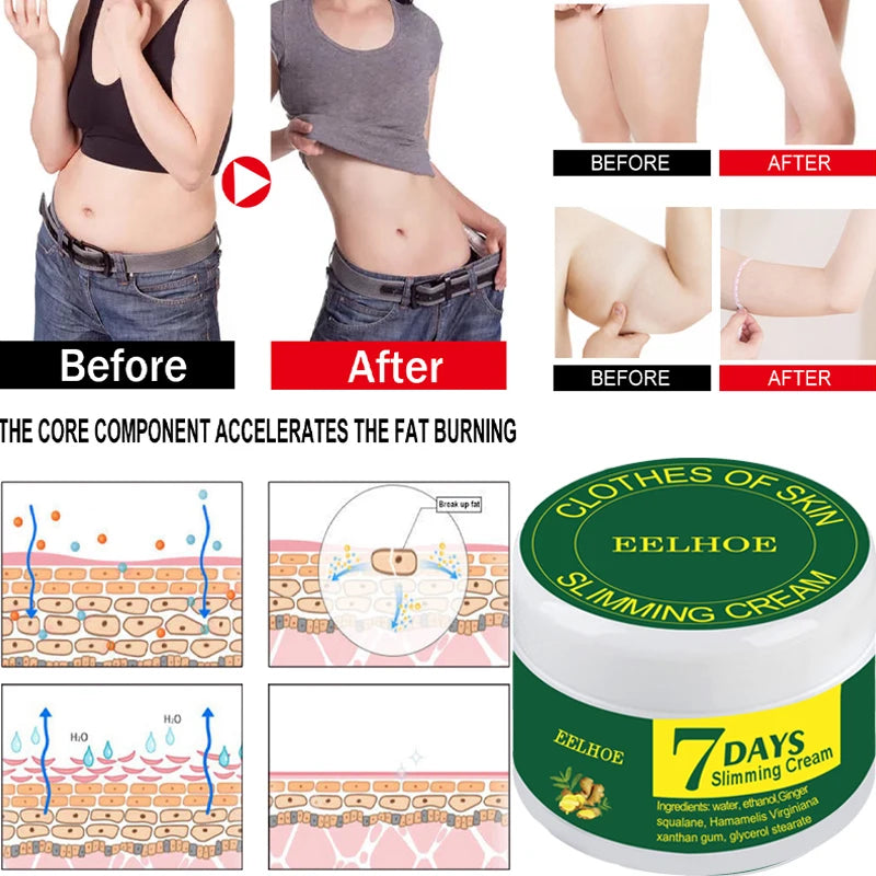 7 Days Weight Loss Cream Dissolve Fat Abdominal Arms Legs Body 30g -