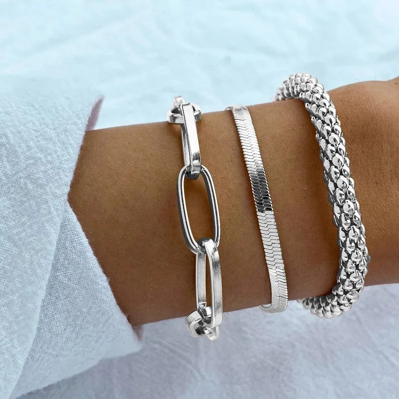 4pcs Cuban Chain Bracelets -