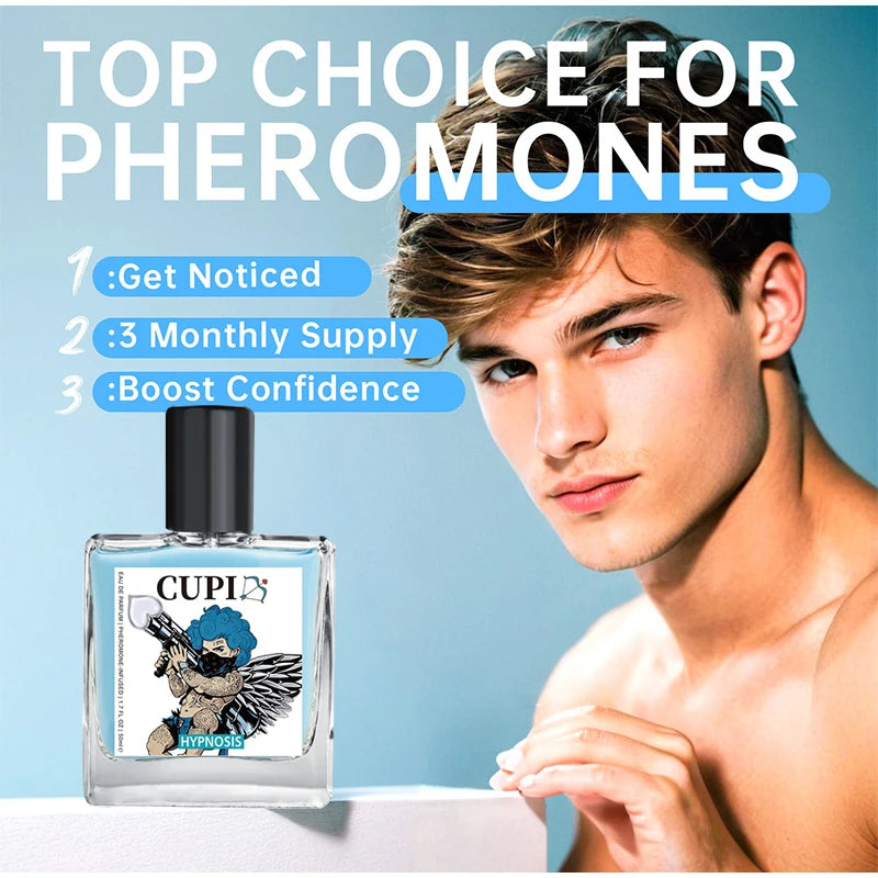 Cupid Cologne Men's Perfume Lasting Charm Temptation Attract The Opposite Sex Dating Body Spray 50ml Ambergris Portable Perfume -