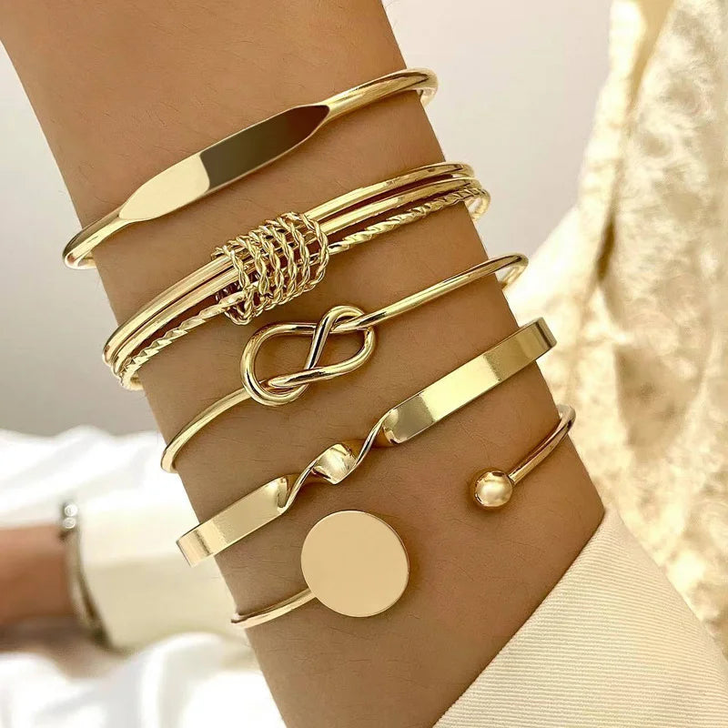 Gold Bracelets Set for Women -