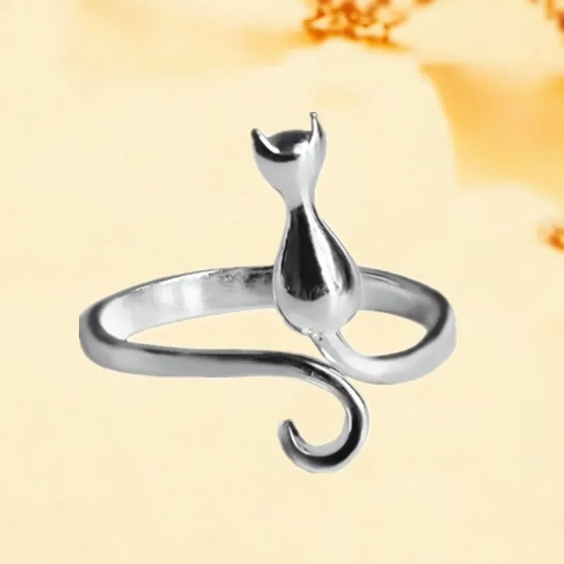 Sterling Silver Cat Rings -