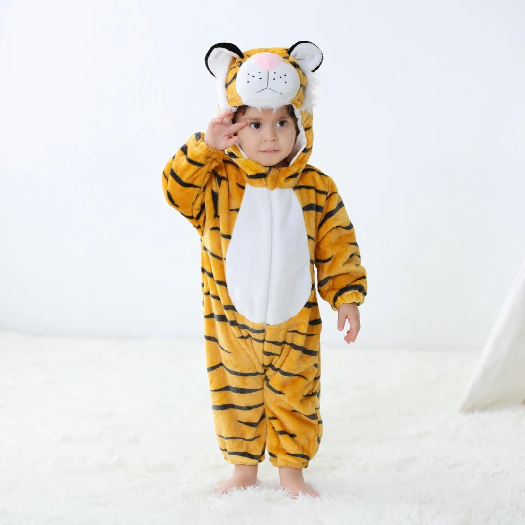 Dress your little one in these cute unisex infant pajamas featuring fun dinosaur and animal prints—perfect for cozy nights and playful days! -