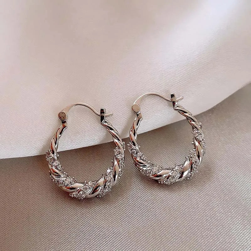 Twisted Hoop Earrings -