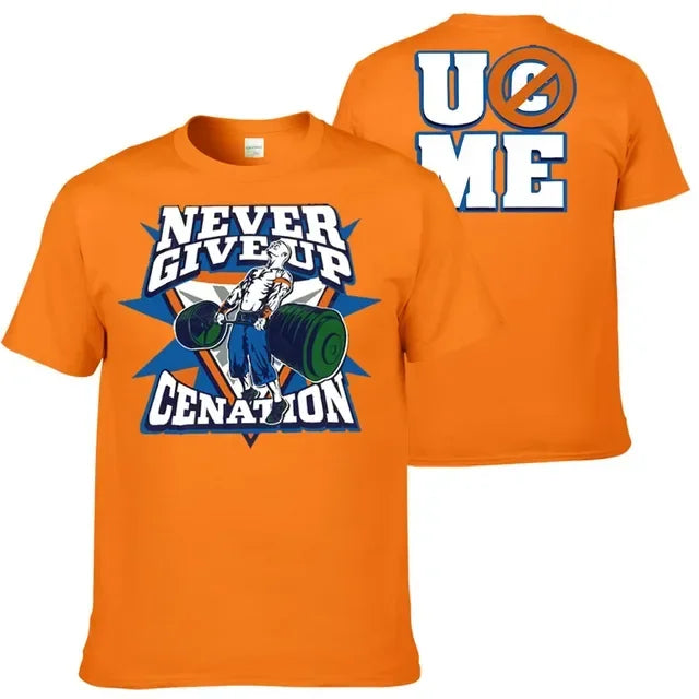 John Cena Wrestling Men's T-Shirt Summer Outdoor Sports Fitness Unisex Tops Casual O-Neck Short Sleeve Tee Casual Men Clothing -
